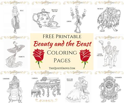 You want to see all of these beauty and the beast, cartoons, disney coloring pages. 10 FREE Printable Beauty and the Beast Coloring Pages! ⋆ ...