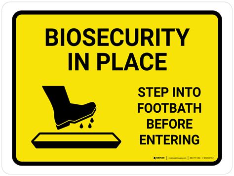 Biosecurity In Place Step Into Footbath Before Entering Landscape