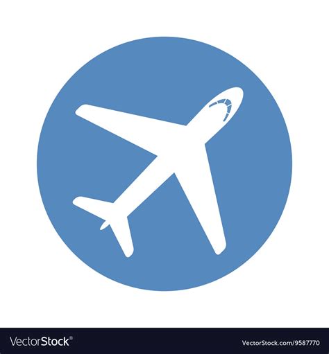 Airplane Icon Royalty Free Vector Image Vectorstock