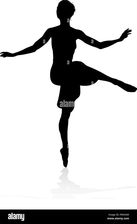 Dancing Ballet Dancer Silhouette Stock Vector Image And Art Alamy