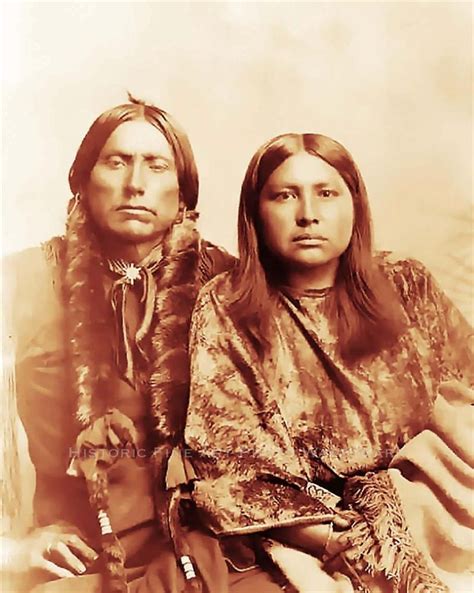 Comanche Indian Chief Quanah Parker And Wife Photo Native American 1895 21190 Native American