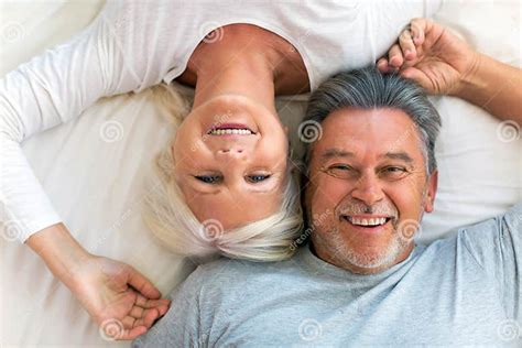 Senior Couple Lying In Bed Stock Image Image Of Female 78253019