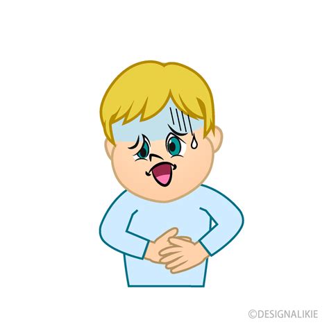 Boy Feeling Sick Cartoon Free Png Image｜illustoon