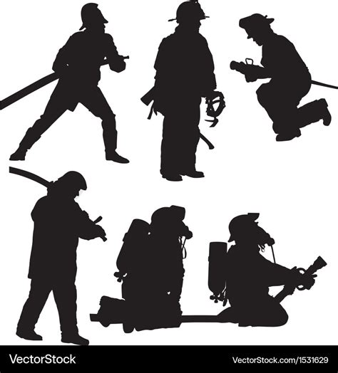 Firefighter Silhouette Patterns