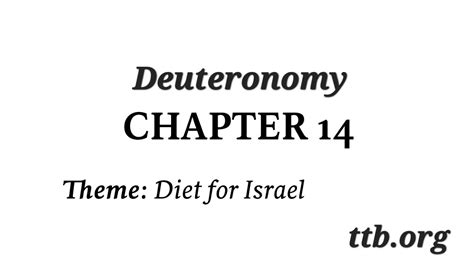 Deuteronomy Chapter 14 Bible Study Youtube