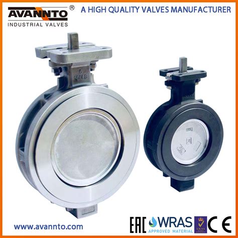 High Performance Triple Eccentric Wafer Type Butterfly Valve With Worm