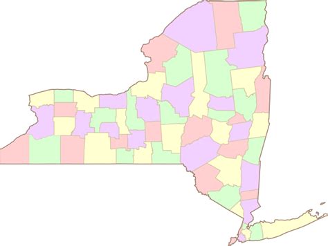 Map Of New York Counties And Cities United States Map