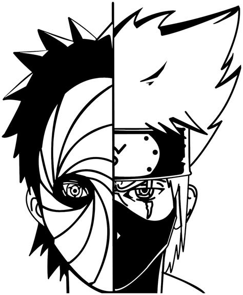 Naruto Kakashi Hitake And Obito Uchiha Anime Decal Sticker For Car