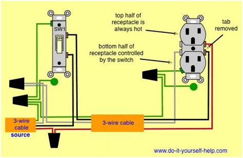 Switched Split Receptacle Basic Electrical Wiring Home
