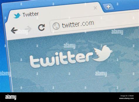 Twitter Homepage Website Screenshot Stock Photo Alamy