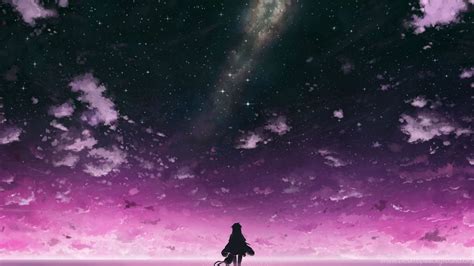 Anime Purple Sky Computer Wallpapers Desktop Backgrounds