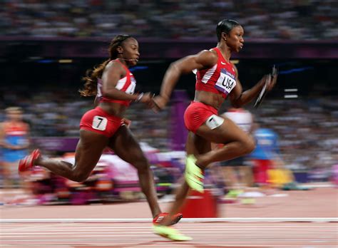 In World Record Time Americans Take Gold In Womens 4x100 Relay Wbur