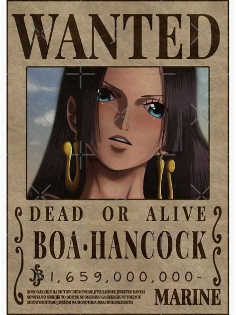 Pegatina One Piece Boa Hancock Wanted Pirate Empress Bounty Poster De Onepiecewanted Redbubble