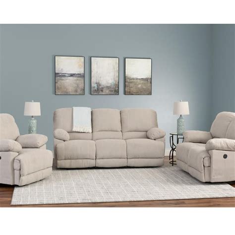 Shop for any type of sofa sets to suit you best! CorLiving Lea 3-Piece Beige Chenille Fabric Power Recliner ...