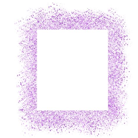 Square Glitter Frame White Transparent Purple Square Glitter Frame For Wedding Invitation