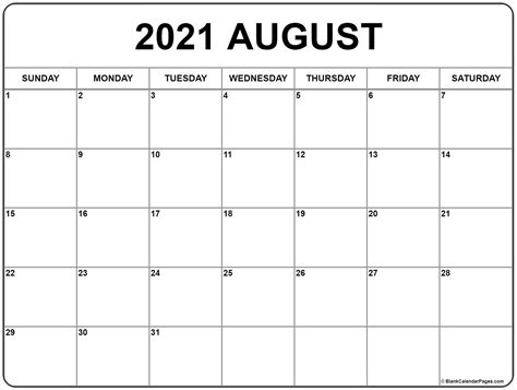 You may download these free printable 2021 calendars in pdf format. August 2021 calendar | free printable monthly calendars