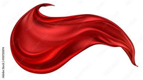 Flying Red Silk Fabric Stock Illustration Adobe Stock