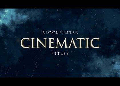 Cinematic Blockbuster Titles - After Effects Template