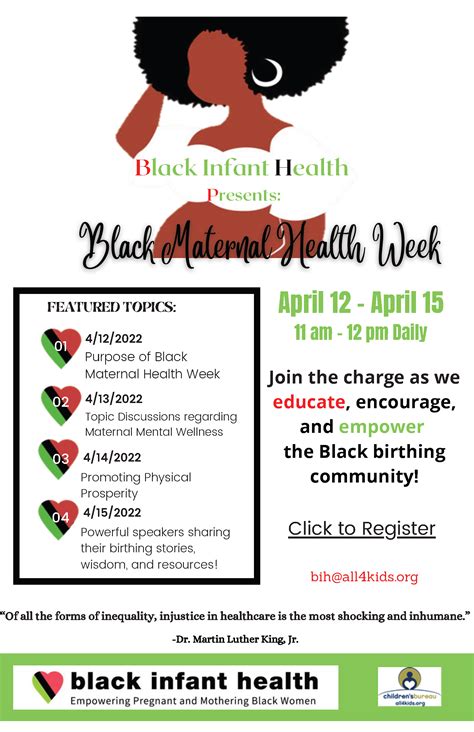 Black Maternal Health Week Black Infant Health
