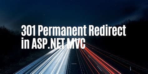 301 Permanent Redirect In Asp Mvc