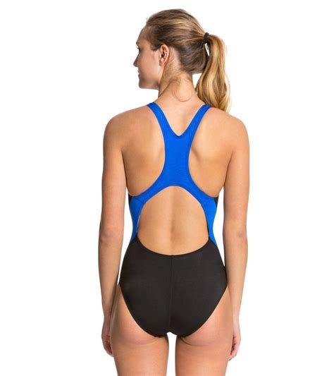 Ocean Racing By Dolfin Color Block Performance Back One Piece Swimsuit At