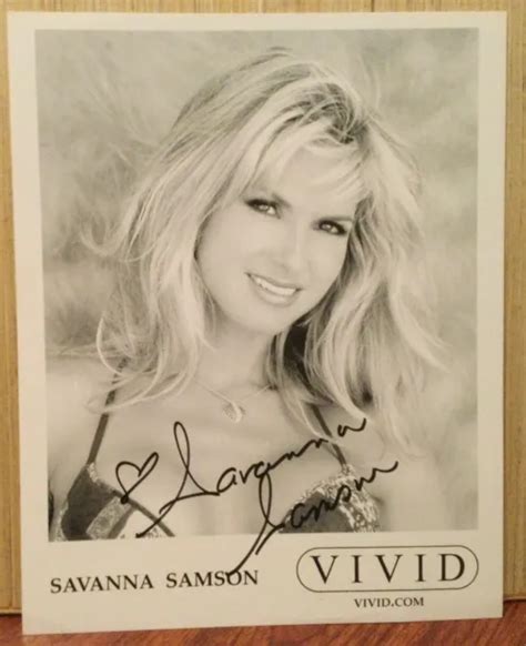 Savanna Samson Signed Adult Film Star Porn 8x10 Slick Sexy Vivid Avn