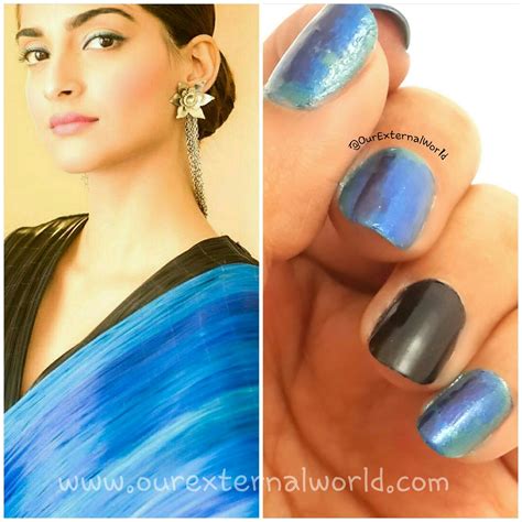 Cannes 2016 Sonam Kapoors Saree Inspired Nail Art