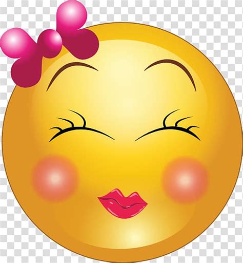 Yellow Emoji Illustration Smiley Emoticon Girl Blushing Emoji