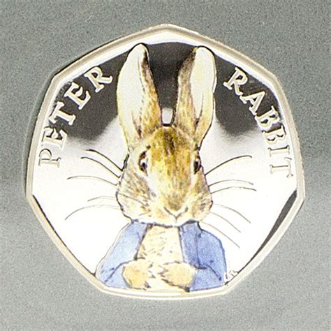 The 2016 Peter Rabbit Silver Proof Coloured 50p Coin The Westminster