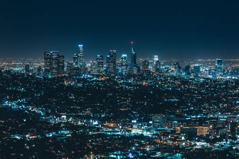 City Lights Cityscape Night Los Angeles Hd Wallpapers