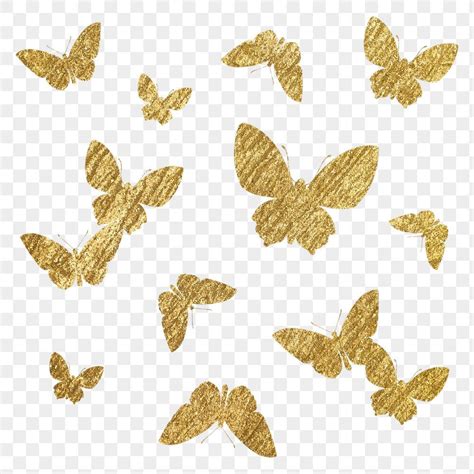 Golden Background Butterfly Images Menu Cards Gold Texture Free Png