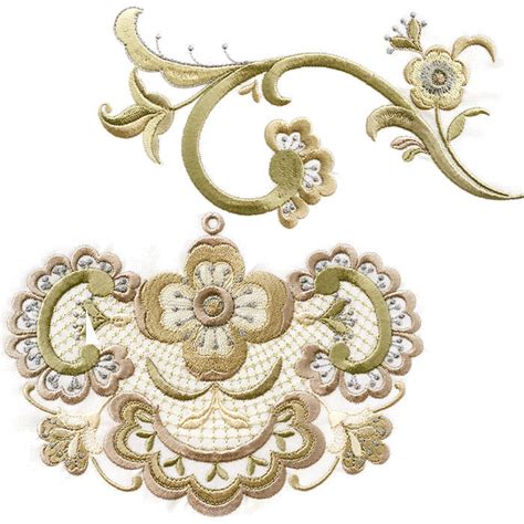 French Floral Medallions Set Products Swak Embroidery