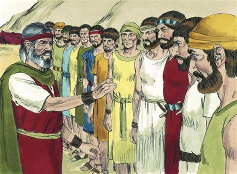 moses send out the 12 spies numbers 13 14 joshua and caleb bible story crafts bible stories