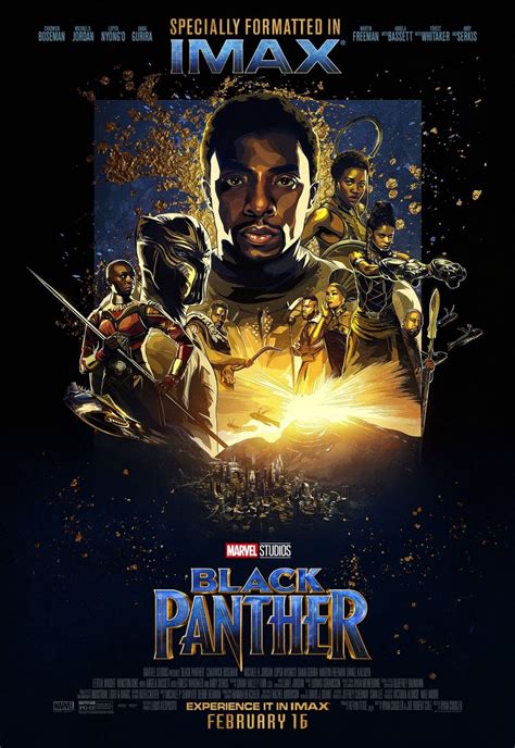 Black Panther Imax Poster Black Panther Movie Poster Black Panther