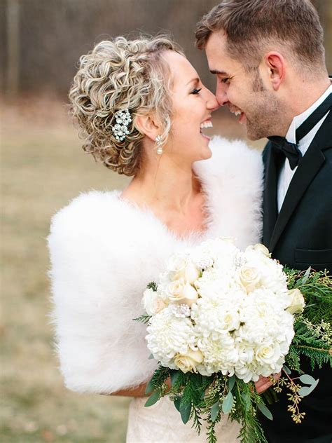 Gathering chunky curls into a high updo, the front of creative hair embellishments are not reserved exclusively for brides. 16 Curly Wedding Hairstyles for Long and Short Hair