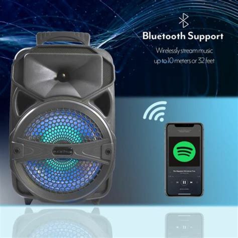 8inch 1000w Wireless Portable Fm Bluetooth Speaker Heavy Bass Sound