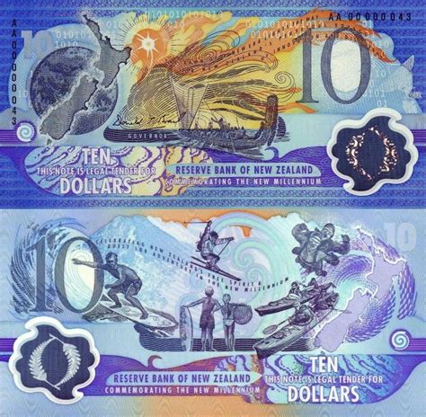 Travel money options for new zealand. New Zealand 10 Dollars 1999 | Currency note, Banknotes ...