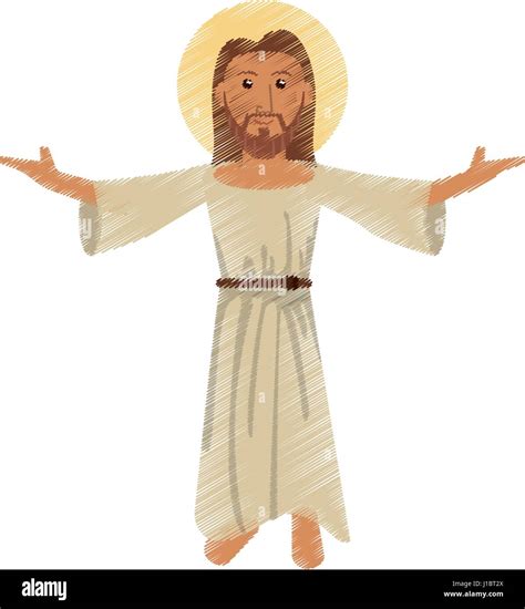 Drawing Jesus Christ Character Stock Vector Art And Illustration Vector