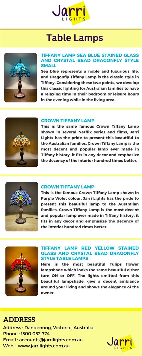 Jarri Lights Presents Tiffany Table Lamps To Illuminate With Style By