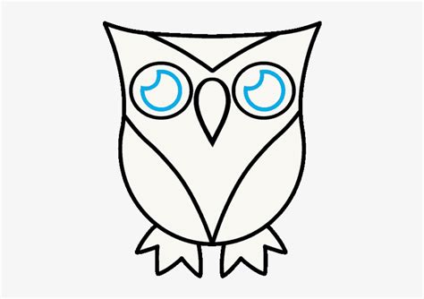 How To Draw A Cartoon Owl In A Few Easy Steps Easy Symmetrical Owl Drawing Clip Art Free
