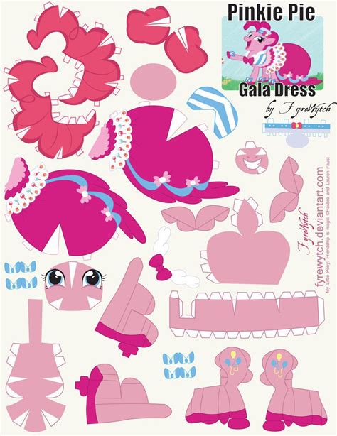 Pinkie Pie Gala Dress Printout By Fyrewytch On Deviantart My Little