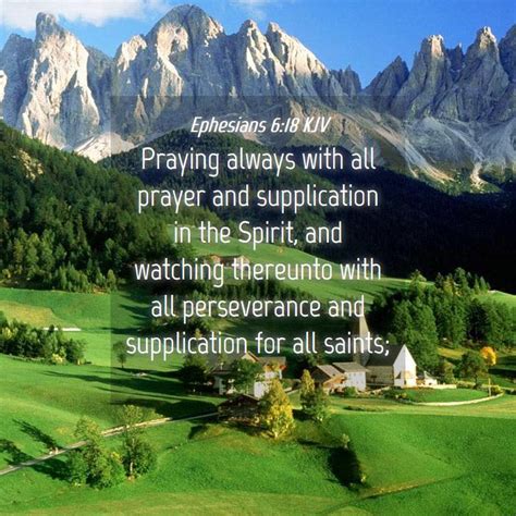 Ephesians 618 Kjv Praying Always With All Prayer And Supplication