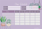 FREE!!!! Class Schedule Template for you. For PDF File, you can ...