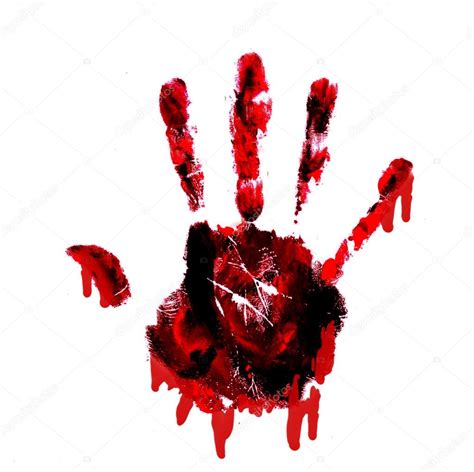 Bloody Handprint With Drips ⬇ Stock Photo Image By © Kerensegev 42609757