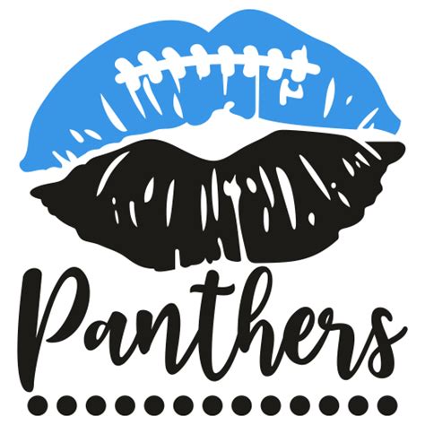 Panthers Lips Svg Carolina Panthers Lips Vector File Panthers Lips Football Svg Cut Files