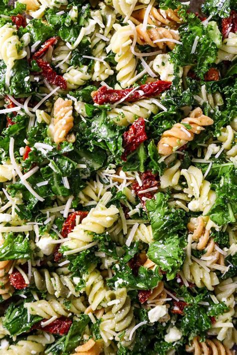 Mediterranean Pasta And Kale Salad Must Love Garlic