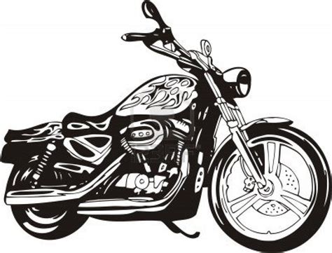 Harley Vector Illustration Motorcycle Artwork Motorcycle Art Print
