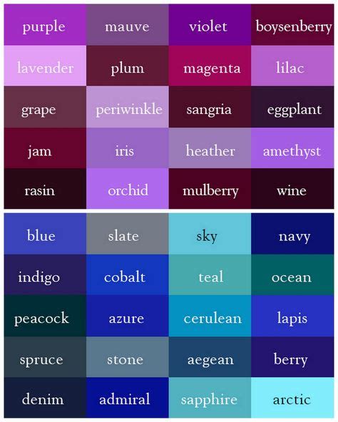 9 mejores imágenes de nombres de los colores nombres de colores esquemas de color y paletas