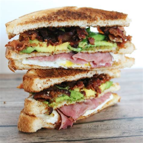 Hot Mama In The City Ultimate Breakfast Club Sandwich