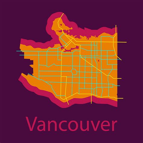Vancouver City Plan Detailed Flat Map Vector Ai Eps Uidownload